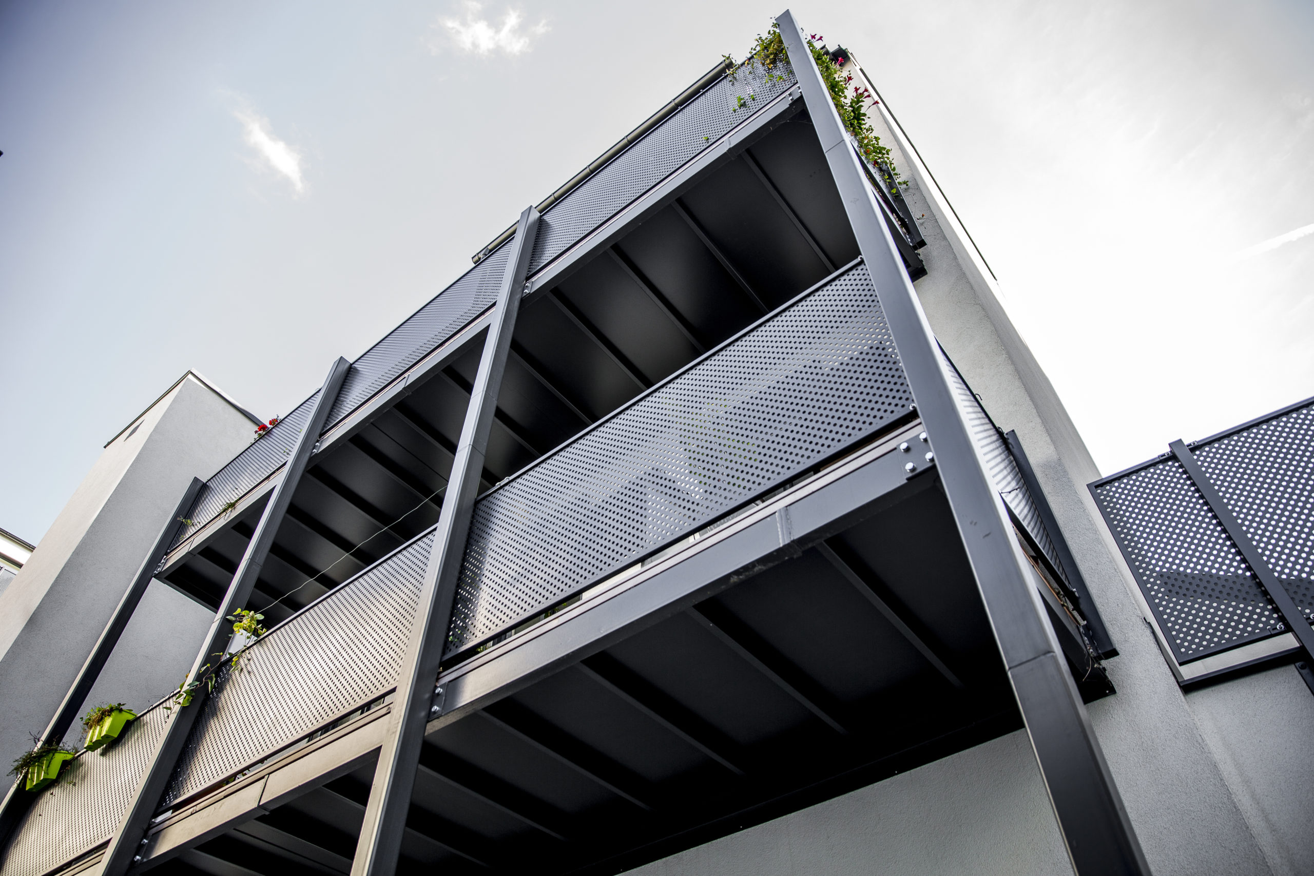 Geländer aus Aluminium im Zentrum von Wien