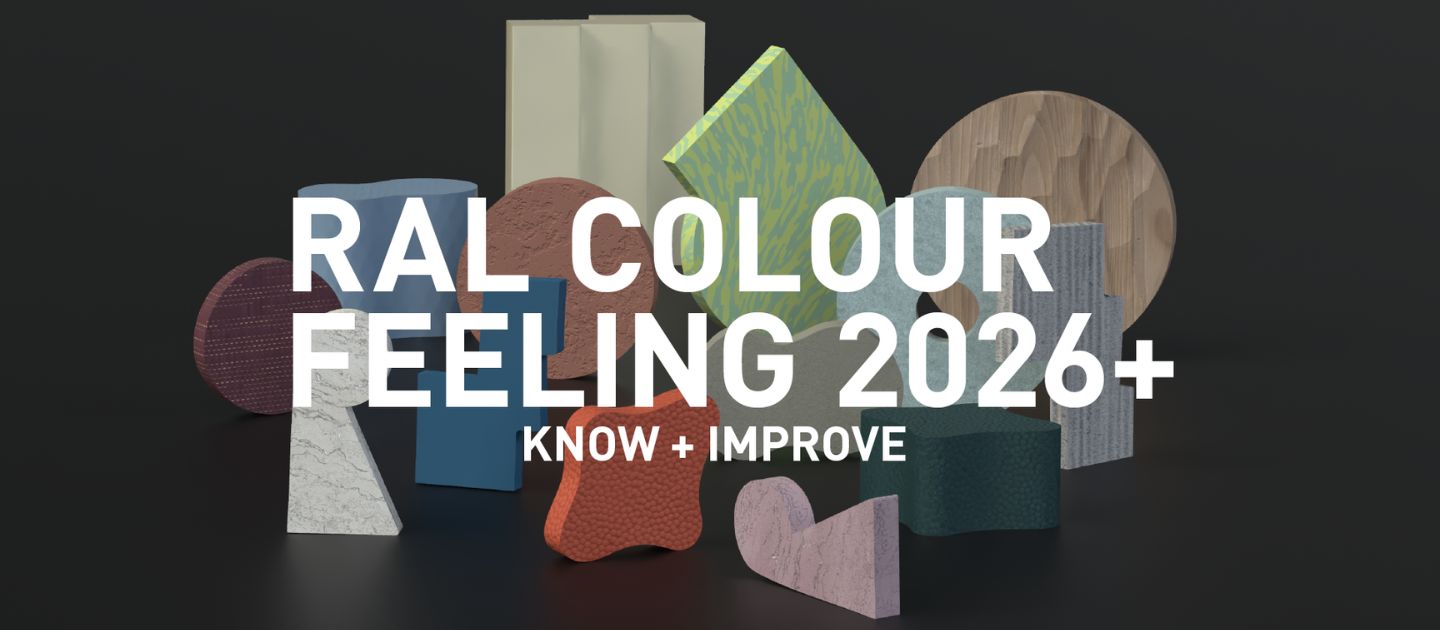 RAL FARBEN präsentiert neuen Farbtrendbericht RAL COLOUR FEELING 2026+ mit zugehöriger Materialsammlung